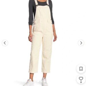 Madewell Off-White Cream Corduroy overalls XL
